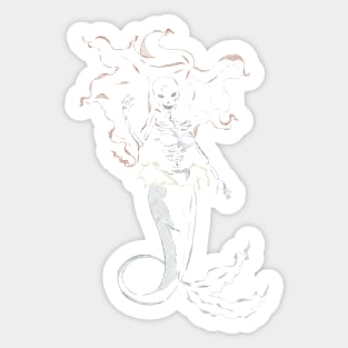 Mermaid Ariel skeleton black Sticker